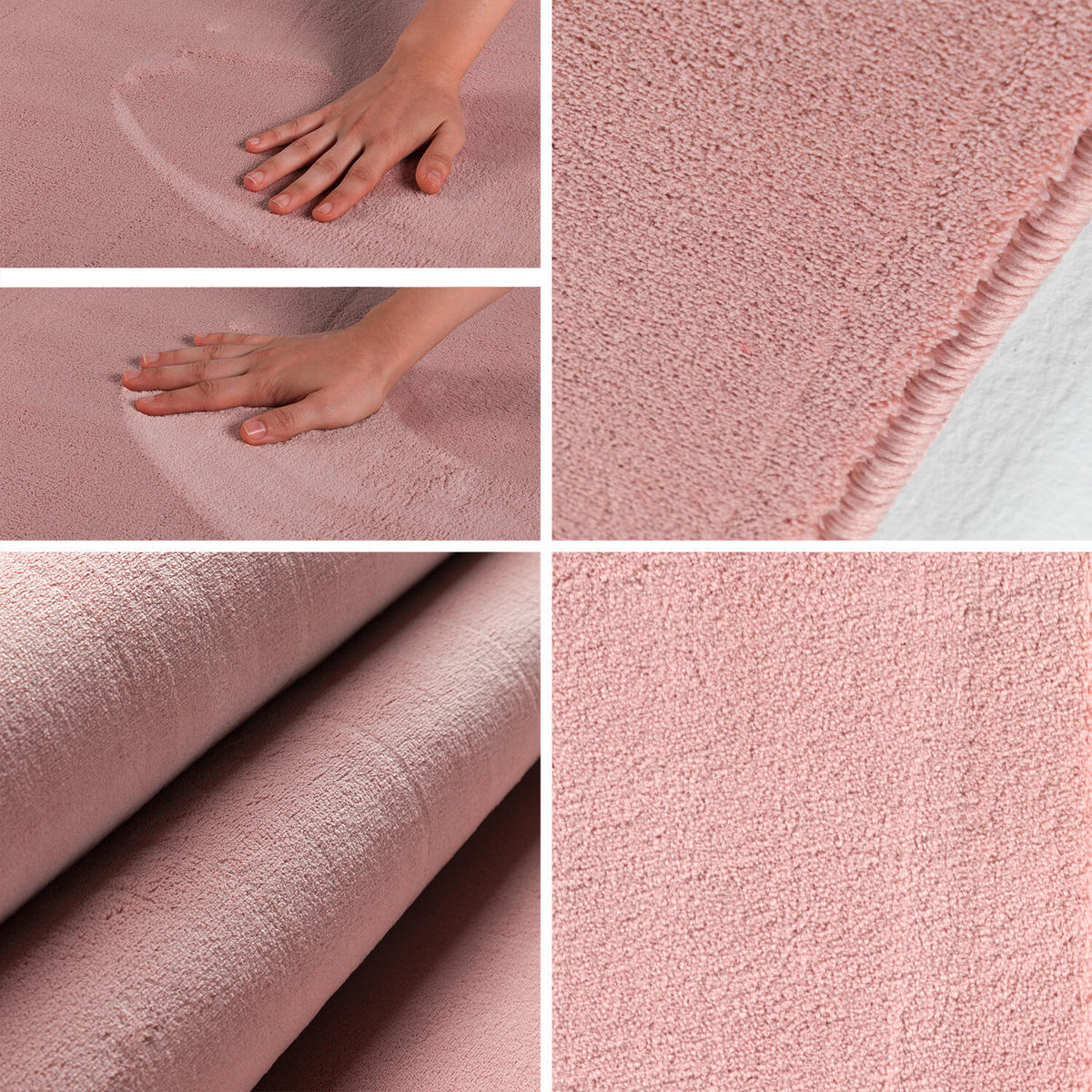 FLACHWEBETEPPICH 160/160 cm Sky Rosa  - Rosa, Design, Textil (160/160cm) - Novel