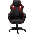 GAMINGSTUHL Rot, Schwarz Metall, Kunststoff, Textil   - Rot/Schwarz, Design, Kunststoff/Textil (67/113-123/71cm) - Xora