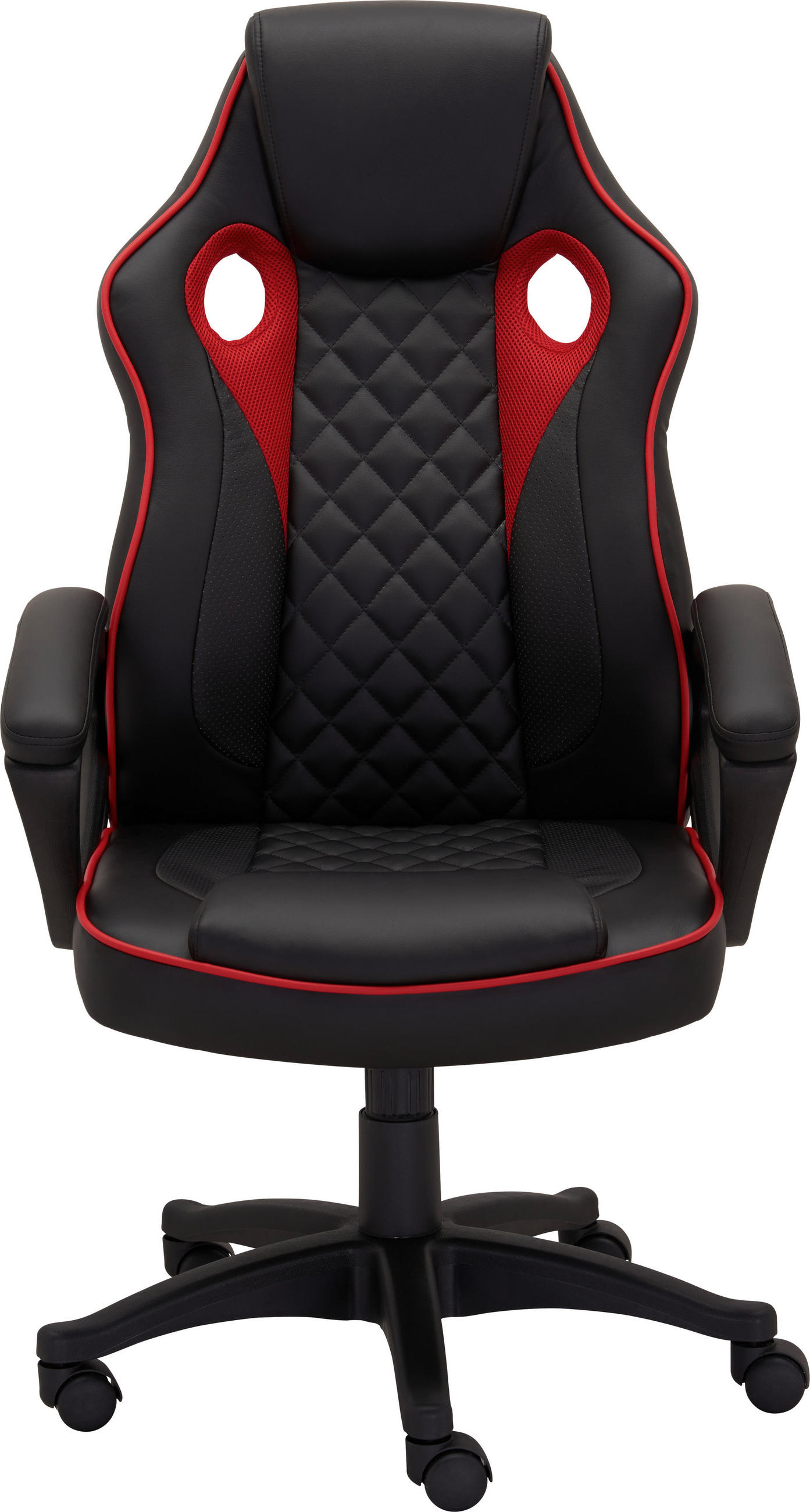 GAMING STOLICA  crvena, crna  metal, plastika, tekstil  - crna/crvena, Basics, metal/tekstil (67/113-123/71cm) - Xora