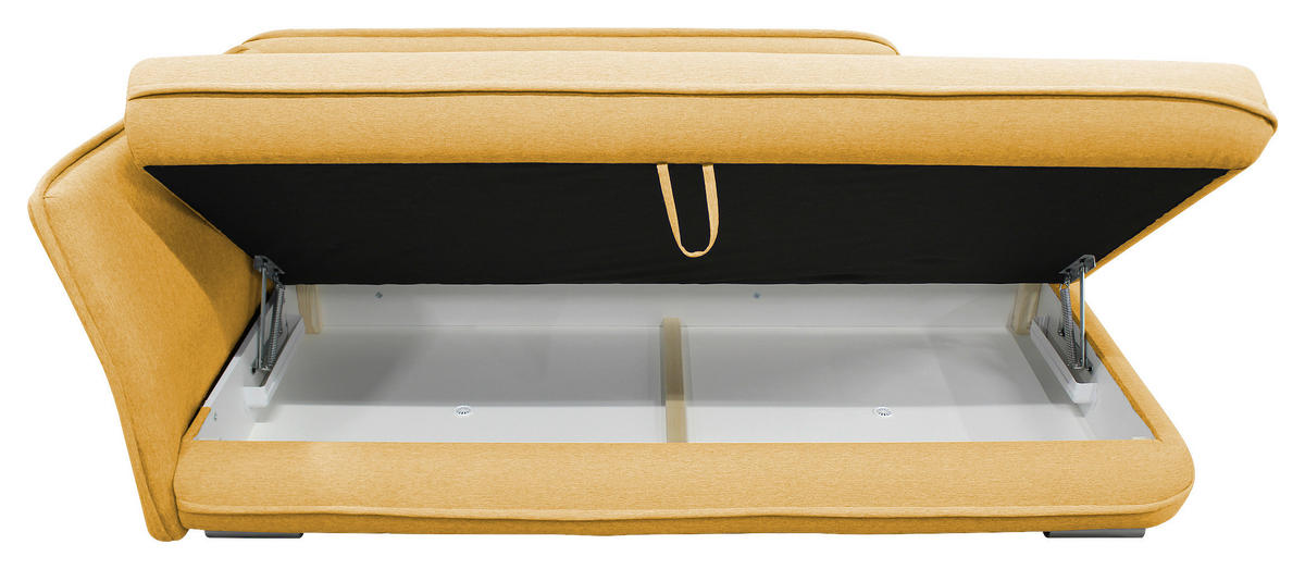 LIEGE Flachgewebe Gelb  - Gelb/Silberfarben, Design, Kunststoff/Textil (107/84/99/224cm) - MID.YOU