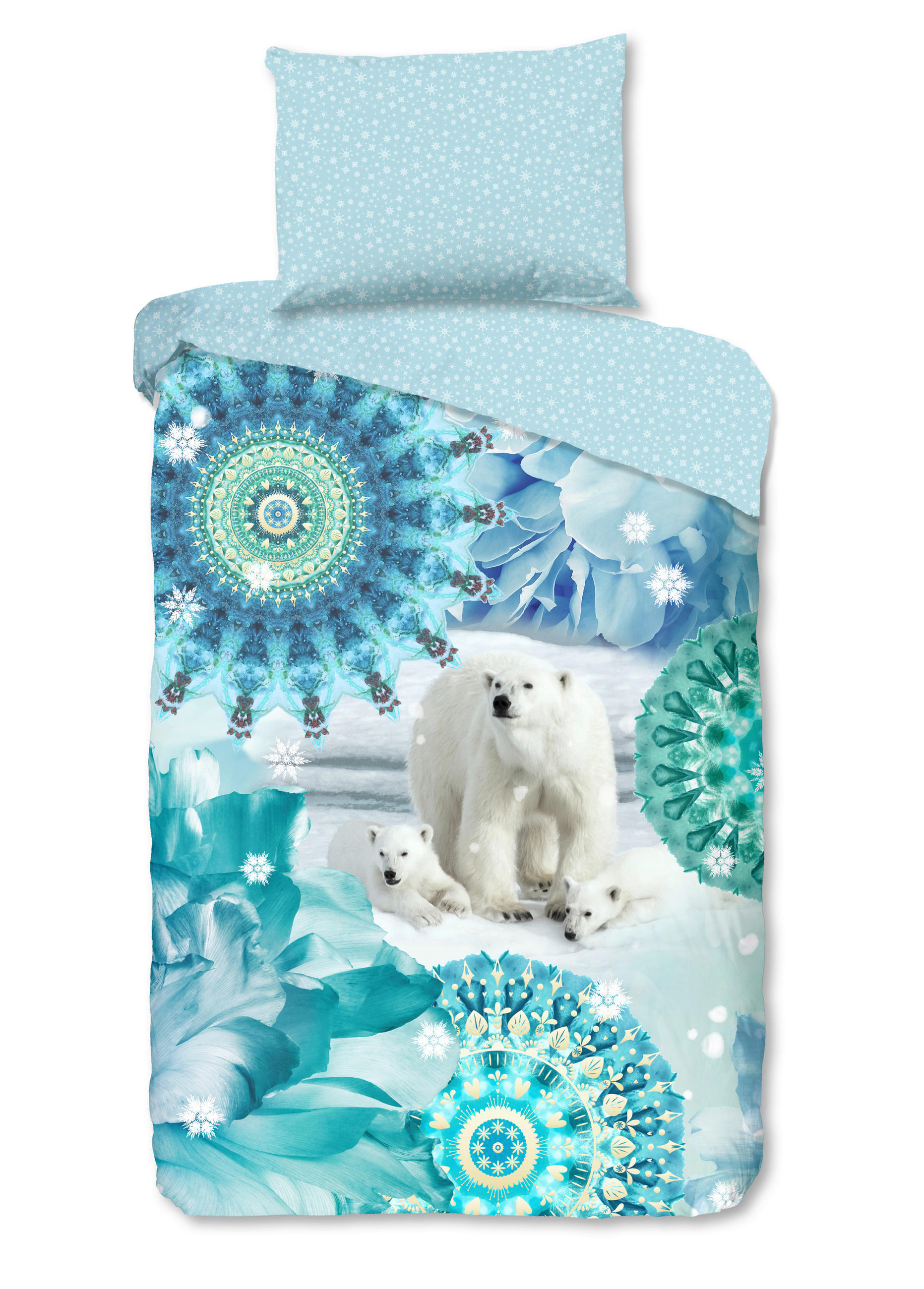 Kinderbettwäsche Seppo Blau Hellblau 140x200 cm