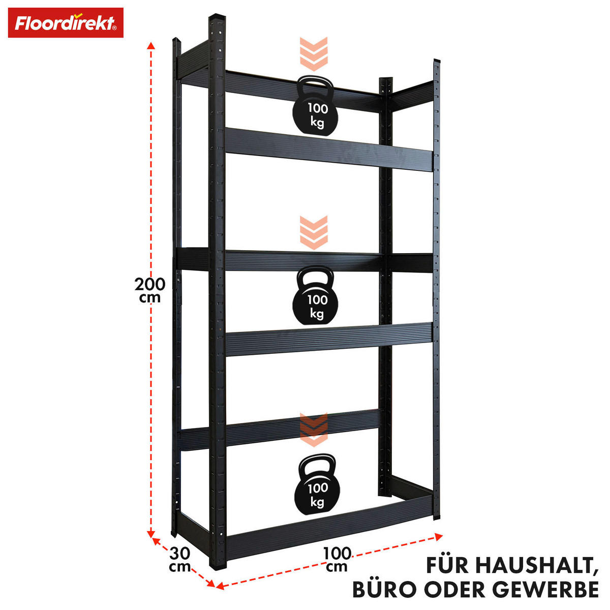 FLASCHENREGAL  - Schwarz Hochglanz, Basics, Metall (100/200/30cm) - Floordirekt