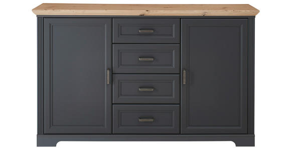 SIDEBOARD in 165/102/41 cm - Schwarz/Graphitfarben, Design, Holzwerkstoff/Metall (165/102/41cm) - Landscape