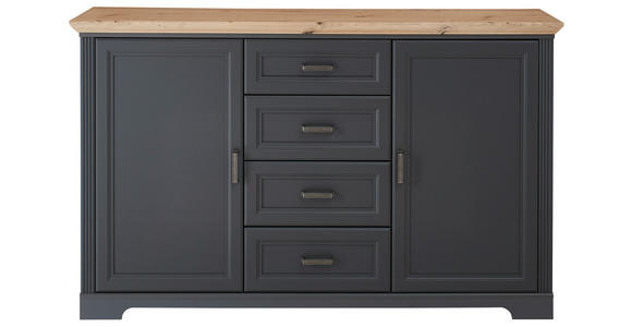 SIDEBOARD 165/102/41 cm  - Schwarz/Graphitfarben, Design, Holzwerkstoff/Metall (165/102/41cm) - Landscape