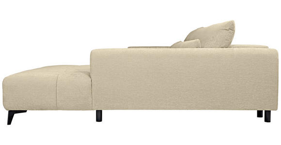ECKSOFA  in Chenille Beige  279/222 cm  - Beige/Schwarz, KONVENTIONELL, Kunststoff/Textil (279/222cm) - Hom`in