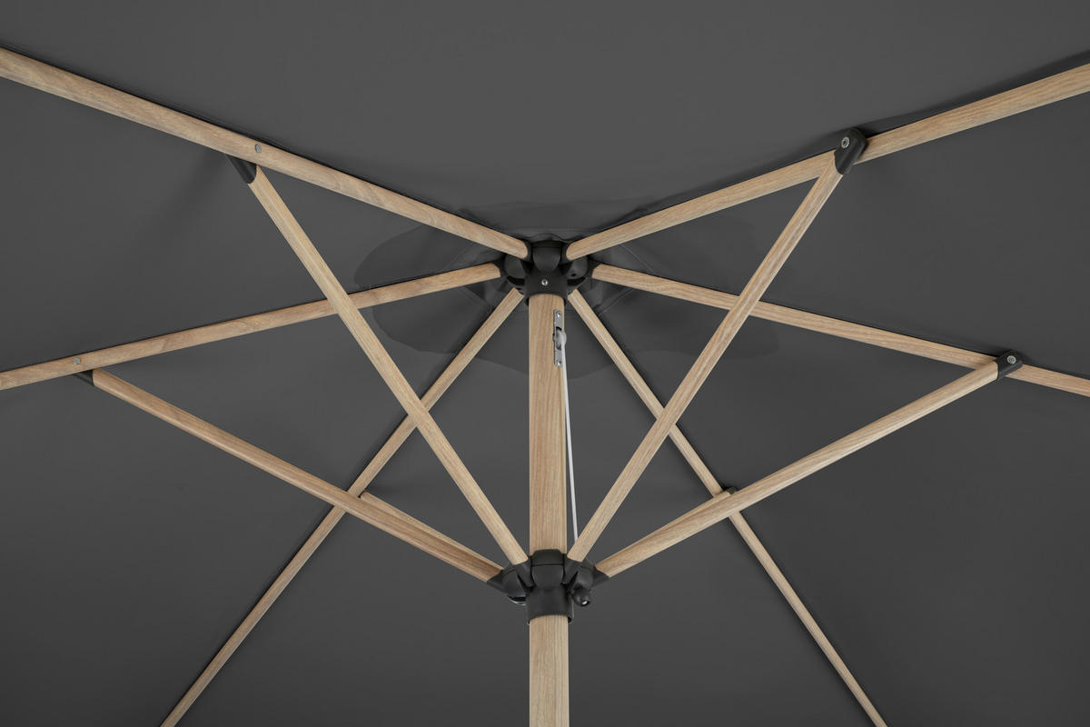 SONNENSCHIRM   - Eichefarben/Anthrazit, Basics, Textil/Metall (270/236/270cm) - Schneider