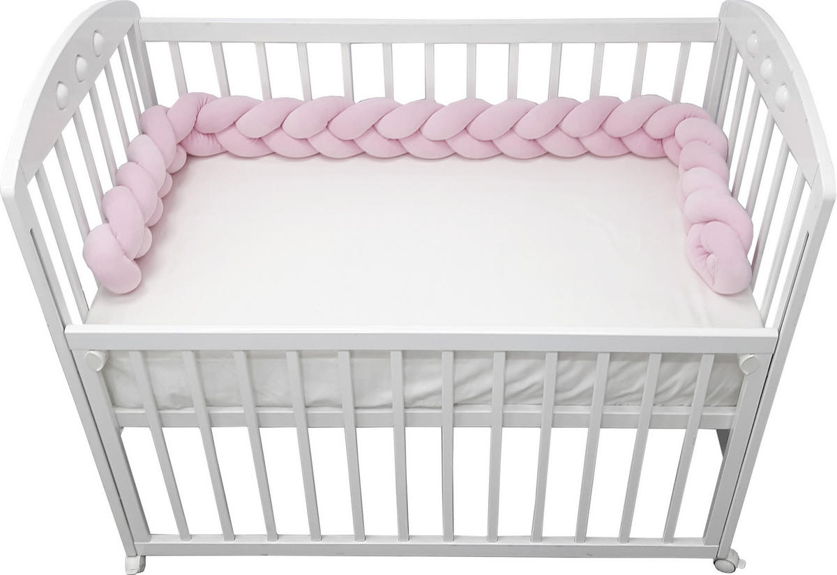 VAROVALNA ROLA ZA POSTELJICO  Trendy         spleteno  roza  - roza/pink, Trend, tekstil (200cm) - Patinio