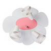 KINDERDECKENLEUCHTE Blume 39/33/16 cm   - Weiß/Rosa, Basics, Holzwerkstoff/Kunststoff (39/33/16cm)