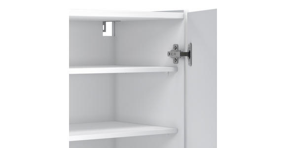 SCHUHSCHRANK in 145/113/34 cm - Schwarz/Weiß, Design, Glas/Holzwerkstoff (145/113/34cm) - Voleo