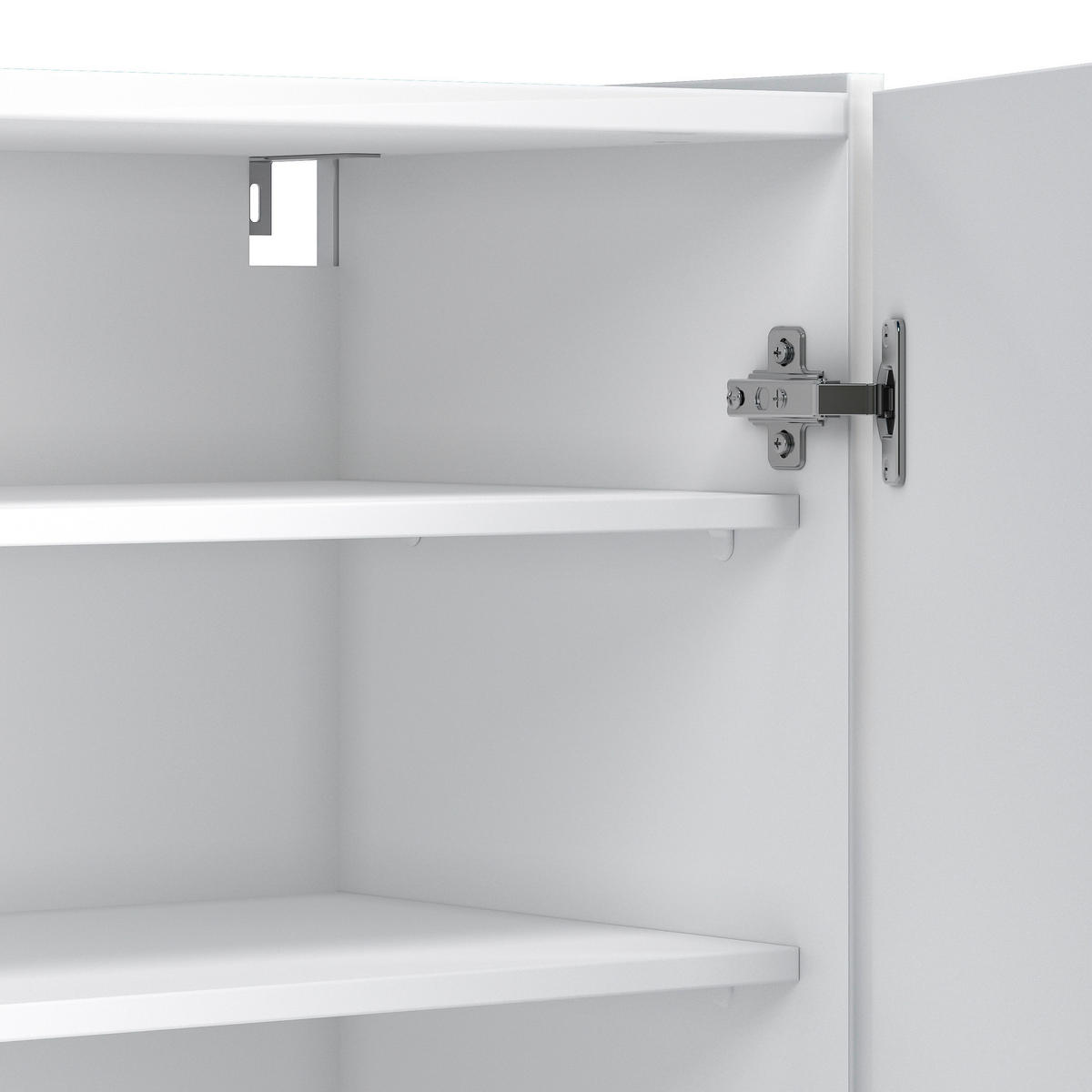 SCHUHSCHRANK Grau, Weiß  - Schwarz/Weiß, Design, Glas/Holzwerkstoff (145/113/34cm) - Voleo