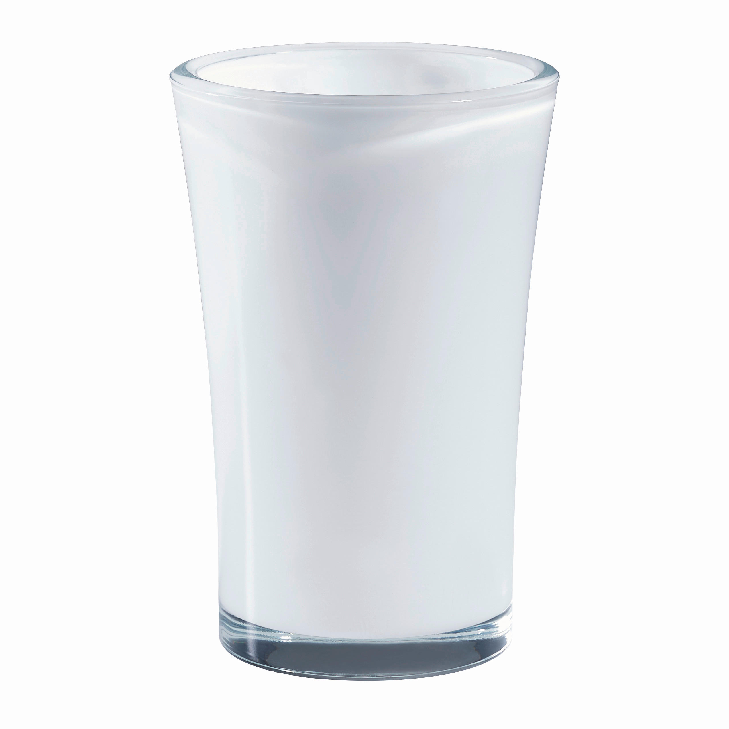 VASE 22 cm  - Weiß, Design, Glas (22cm) - Leonardo