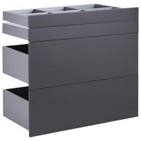 SCHUBLADENSET 90,9/82/46,8 cm   - Anthrazit, Konventionell, Holzwerkstoff (90,9/82/46,8cm) - Hom`in