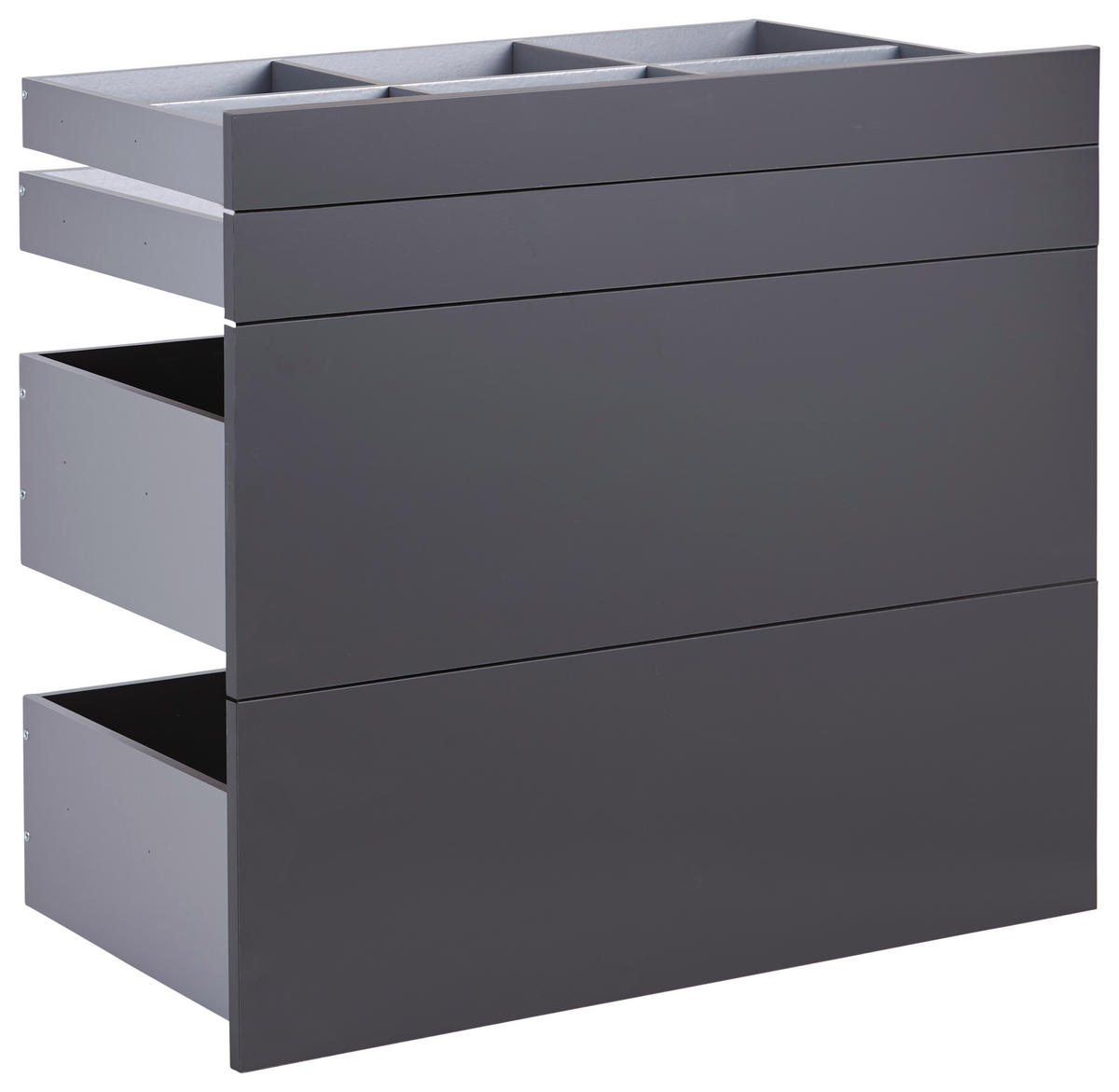 SCHUBLADENSET 90,9/82/46,8 cm   - Anthrazit, Konventionell, Holzwerkstoff (90,9/82/46,8cm) - Hom`in