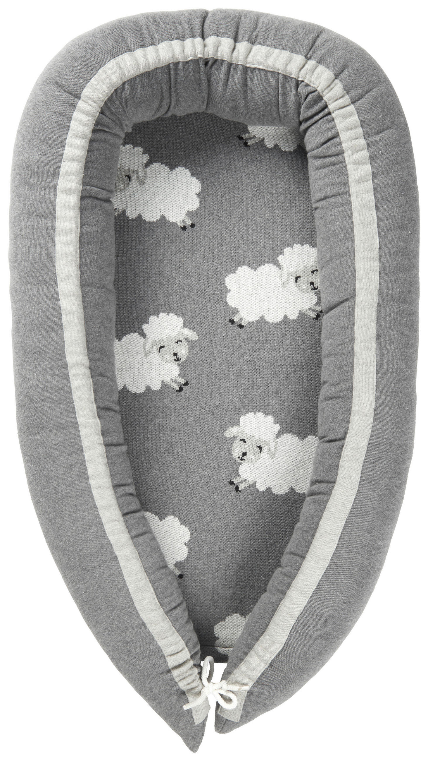 Avelia Kuschelnest Sheep Creme, Grau 50x90 cm