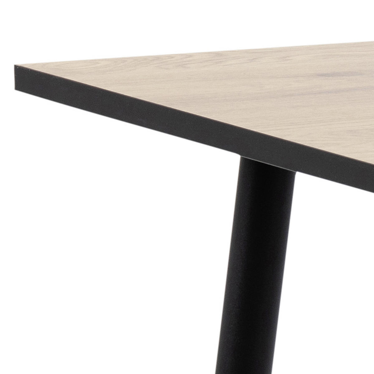 ESSTISCH in Metall, Holzwerkstoff 80/80/75 cm  - Eichefarben/Schwarz, KONVENTIONELL, Holzwerkstoff/Metall (80/80/75cm) - MID.YOU