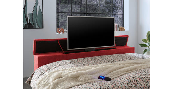 BOXSPRINGBETT 180/200 cm in Rot - Rot, KONVENTIONELL, Textil (180/200cm) - Carryhome