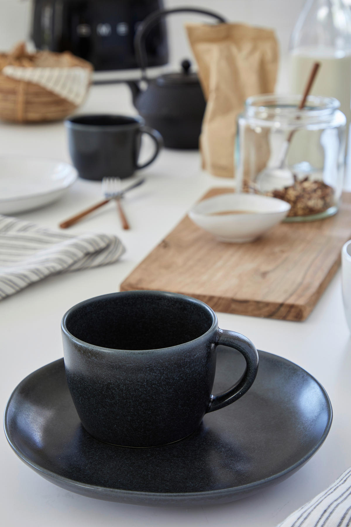 KOMBISERVICE Schwarz LIVIA 5-teilig 1 Personen  - Schwarz, Basics, Keramik - Costa Nova