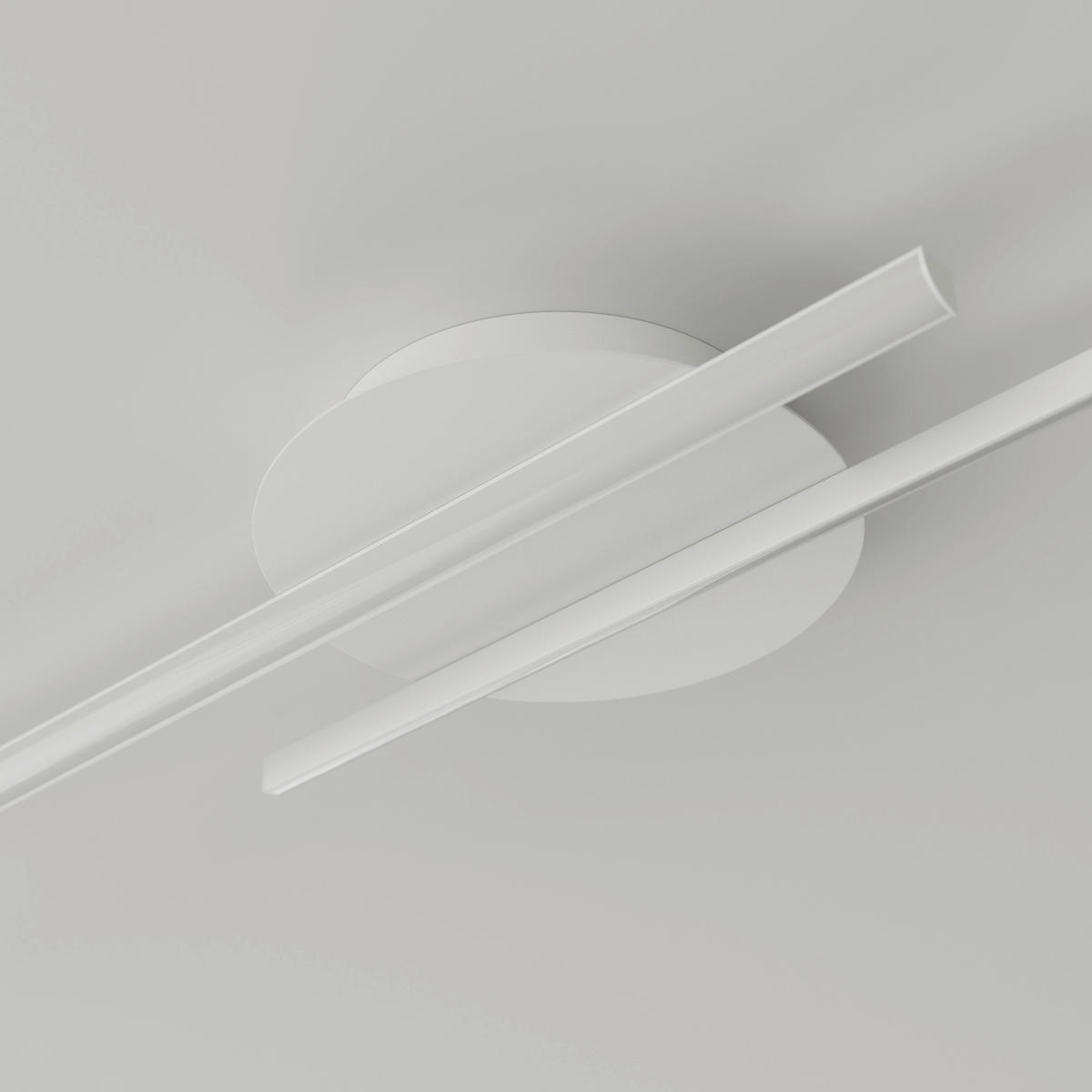 STROPNÍ LED SVÍTIDLO, 96/20/5,5 cm - bílá, Basics, kov/plast (96/20/5,5cm) - Novel