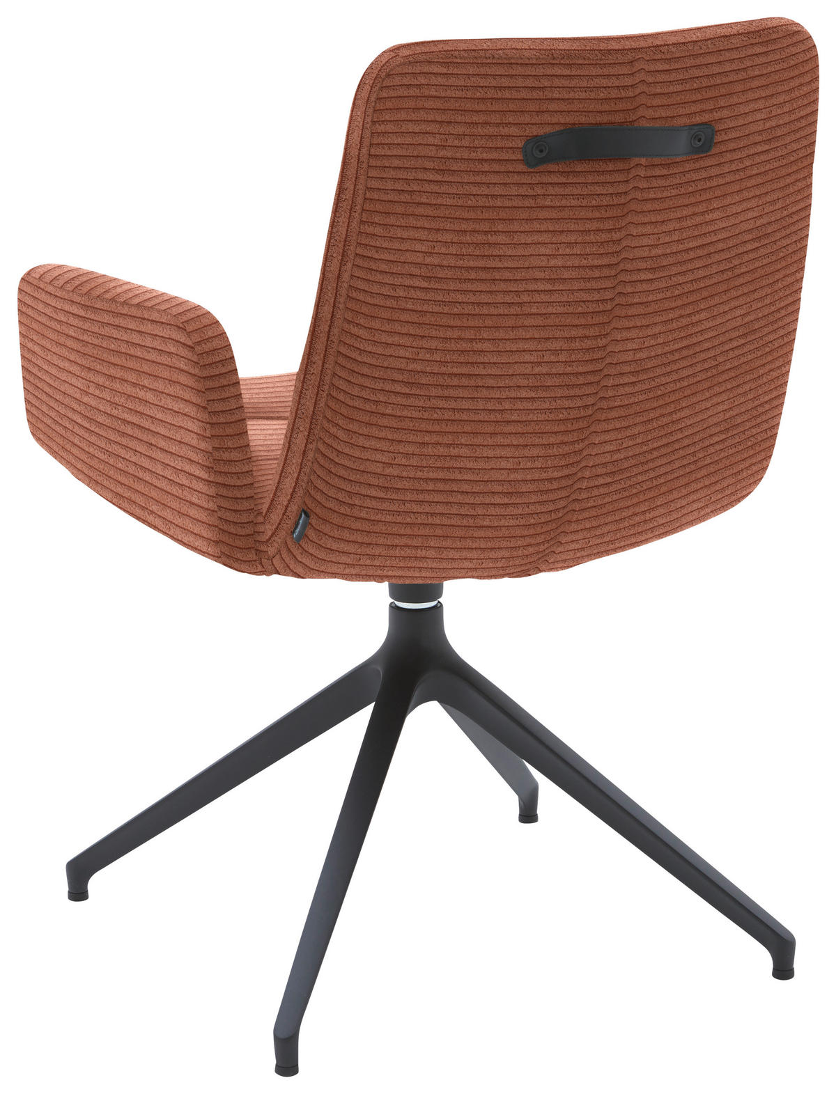 ARMLEHNSTUHL  in Cord  - Rostfarben/Schwarz, Design, Textil/Metall (61/88/66cm) - Dieter Knoll