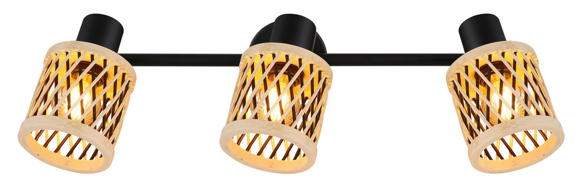 STRAHLER Mali 45/8,5/19 cm  - Schwarz/Naturfarben, Natur, Holz/Metall (45/8,5/19cm) - Globo