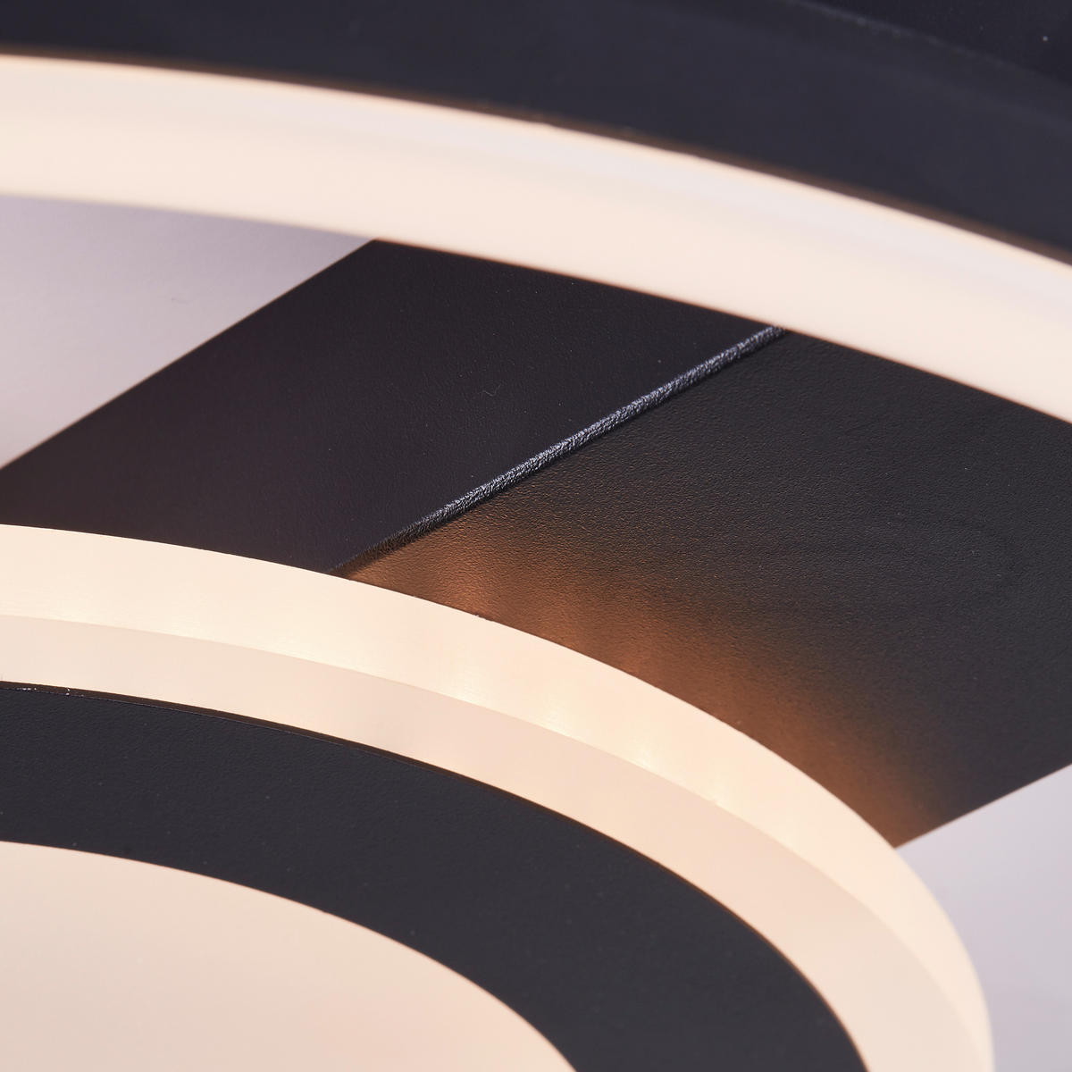 LED-DECKENLEUCHTE     - Schwarz, Basics, Kunststoff/Metall (5/37/37cm) - Brilliant
