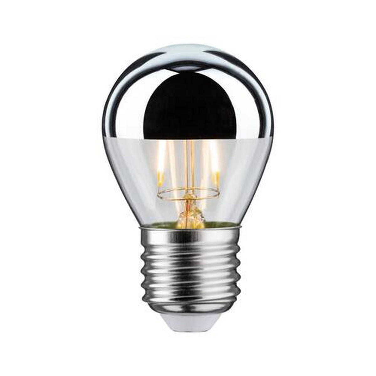 LED-LEUCHTMITTEL   E27 1x2,6W W 220 lm  - Klar/Silberfarben, Basics, Glas (7,2cm) - Paulmann