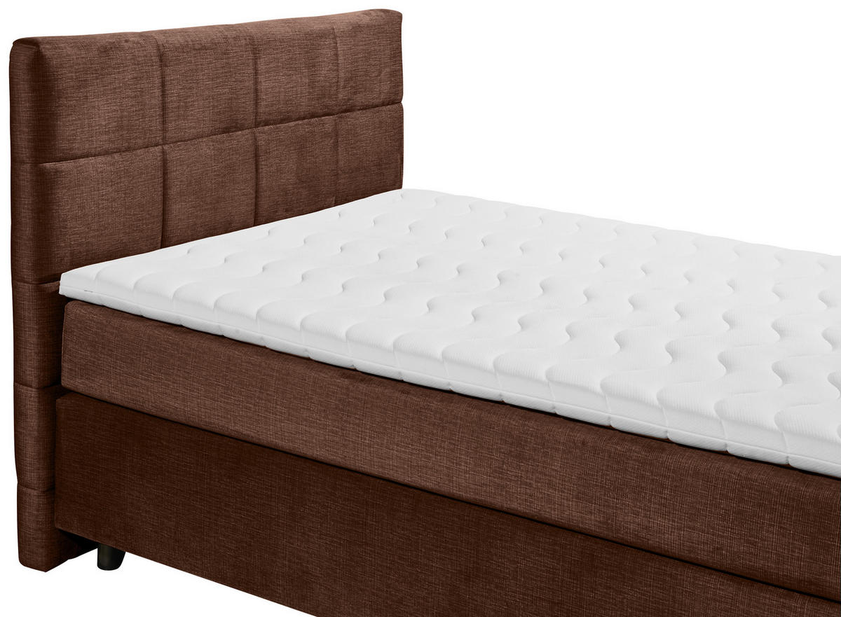 BOXSPRINGBETT 140/200 cm  in Kupferfarben  - Schwarz/Kupferfarben, Design, Holzwerkstoff/Kunststoff (140/200cm) - Xora
