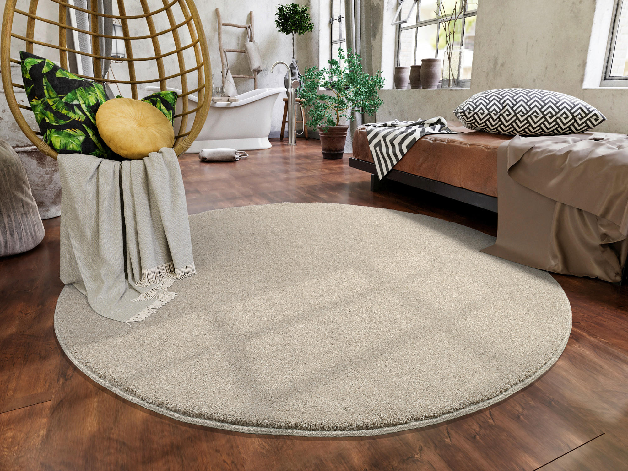 WEBTEPPICH 160 cm Beige  - Beige, Basics, Textil (160cm) - Novel