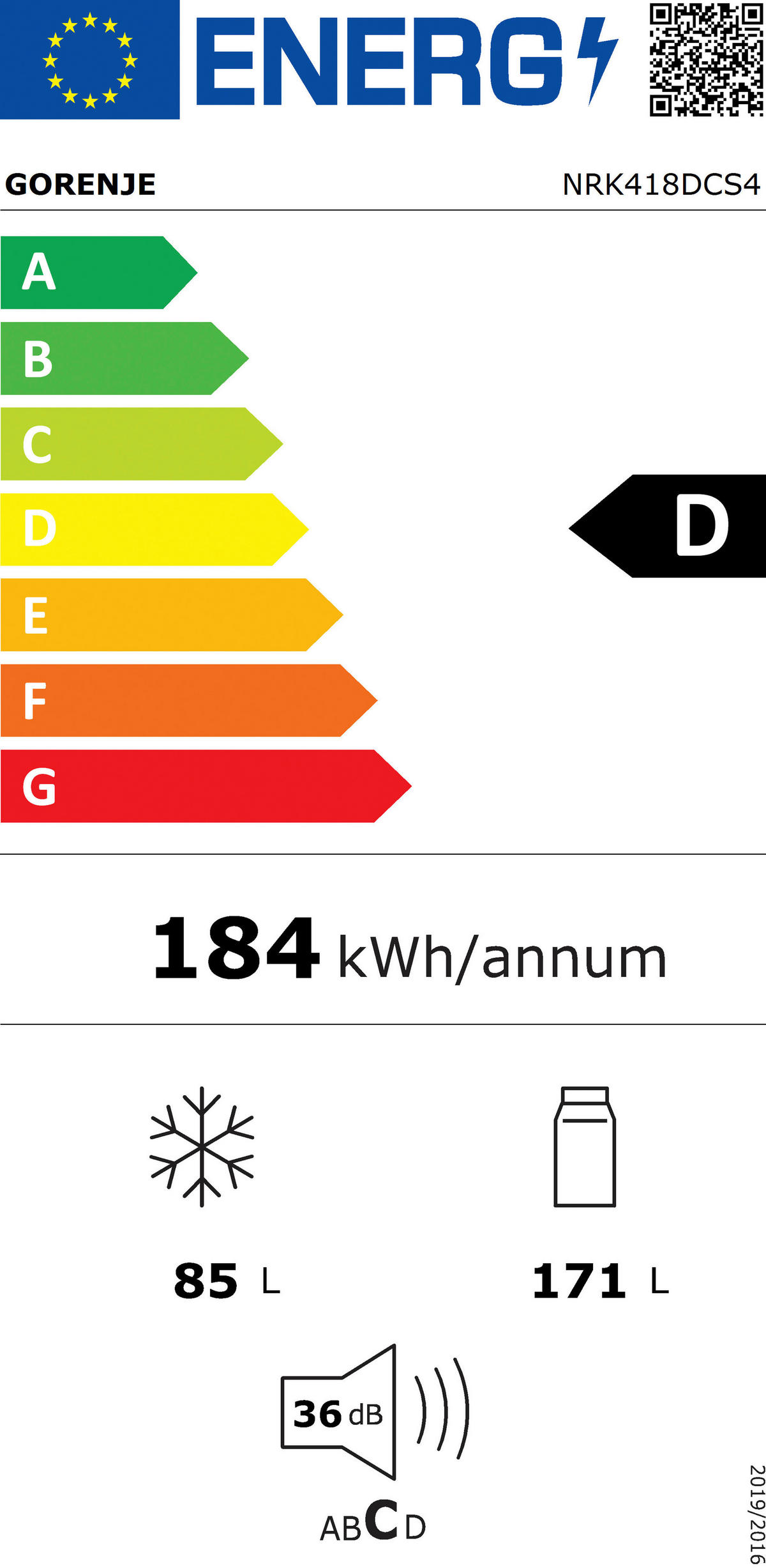 KÜHL-GEFRIER-KOMBINATION NRK418DCS4  - Edelstahlfarben, MODERN, Glas/Kunststoff (55/182,4/55,7cm) - Gorenje