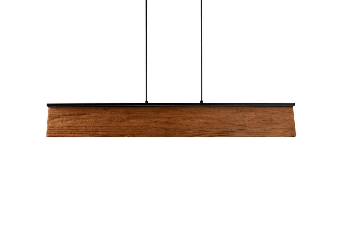 LED-PENDELLEUCHTE KALEA   - Schwarz/Naturfarben, Natur, Holz/Metall (110/150/8,5cm) - Trio Leuchten