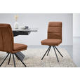 STUHL - Cognac/Schwarz, Design, Textil/Metall (46/92,5/65cm) - Cantus
