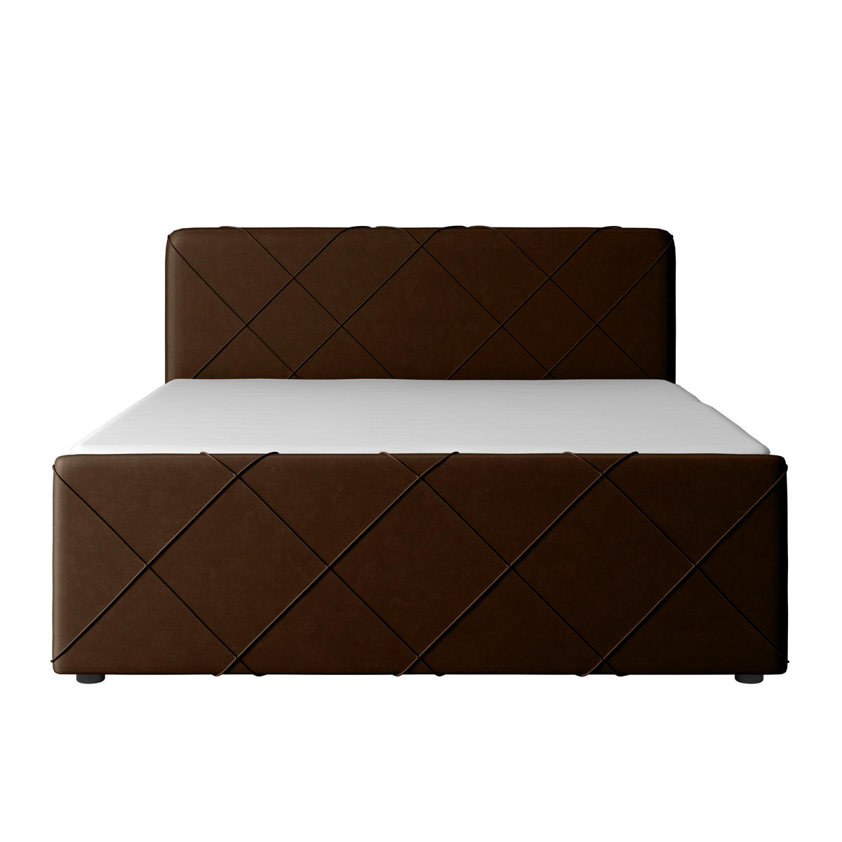 POSTELJA BOXSPRING 180 cm   x 200 cm  , les, kovina, tekstil rjava  - črna/rjava, Moderno, kovina/tekstil (180/200cm) - MID.YOU