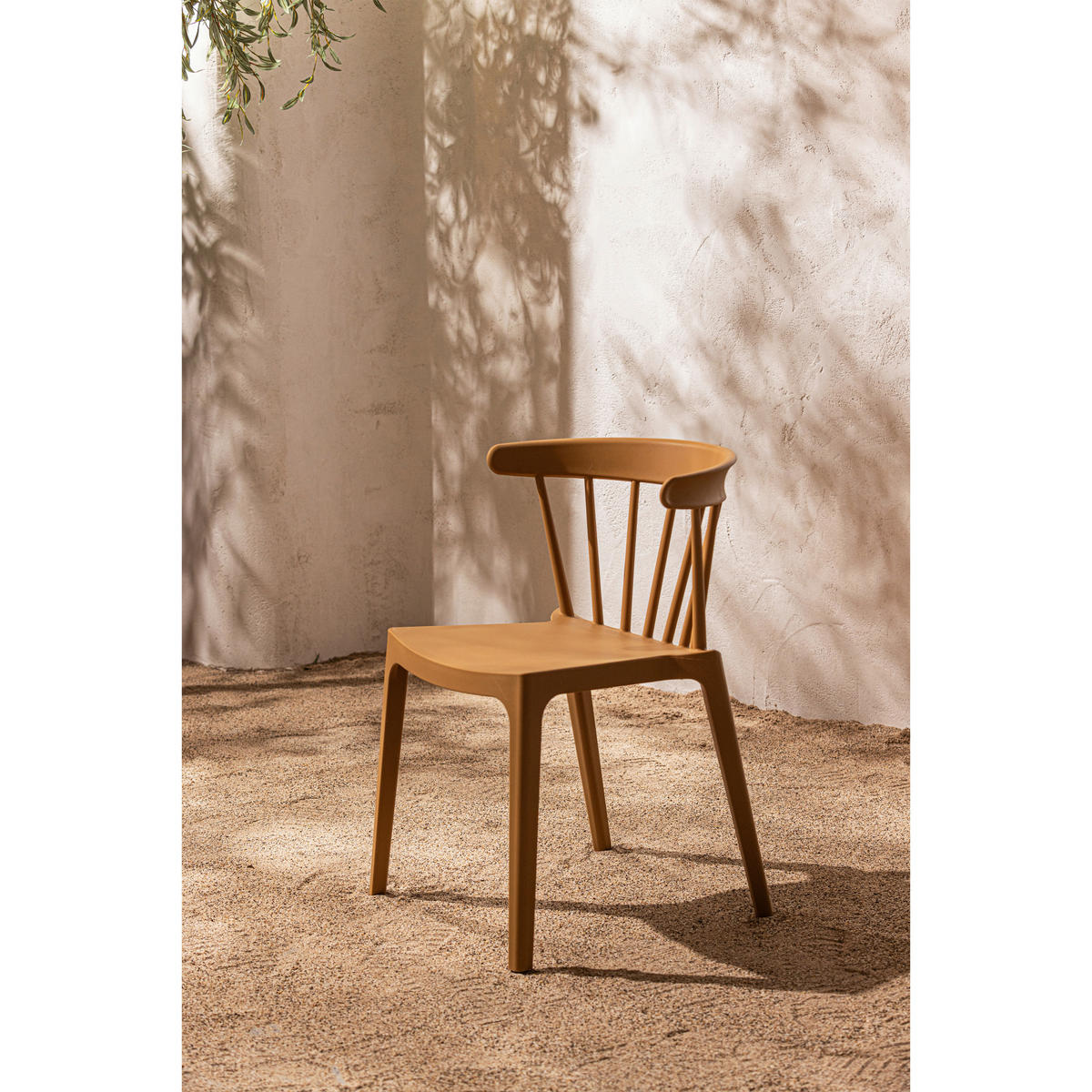 GARTENSTUHL-SET Karamell  - Karamell, MODERN, Naturmaterialien/Kunststoff (52/75/53cm) - Gardenson