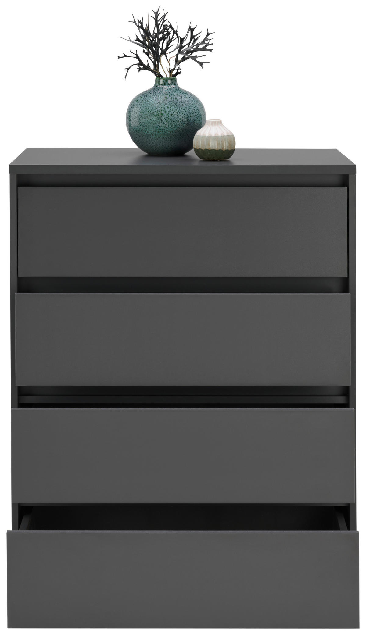 KOMODA  80/103/48 cm  antracit  - antracit, Dizajnerski, pločasti materijal/plastika (80/103/48cm) - Carryhome