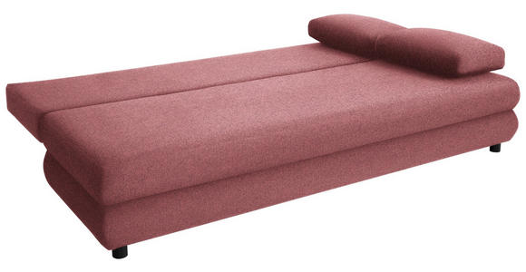 SCHLAFSOFA Taras  mit Stoffauswahl Webstoff Altrosa  - Schwarz/Altrosa, Design, Kunststoff/Textil (197/77/81cm) - Xora