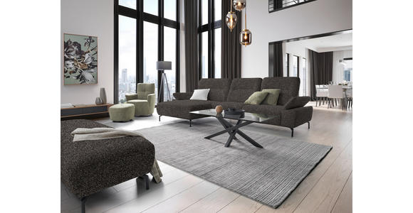 ECKSOFA in Chenille, Flachgewebe Dunkelgrün, Graubraun 165/318 cm - Dunkelgrün/Graubraun, Design, Textil/Metall (165/318cm) - Xora