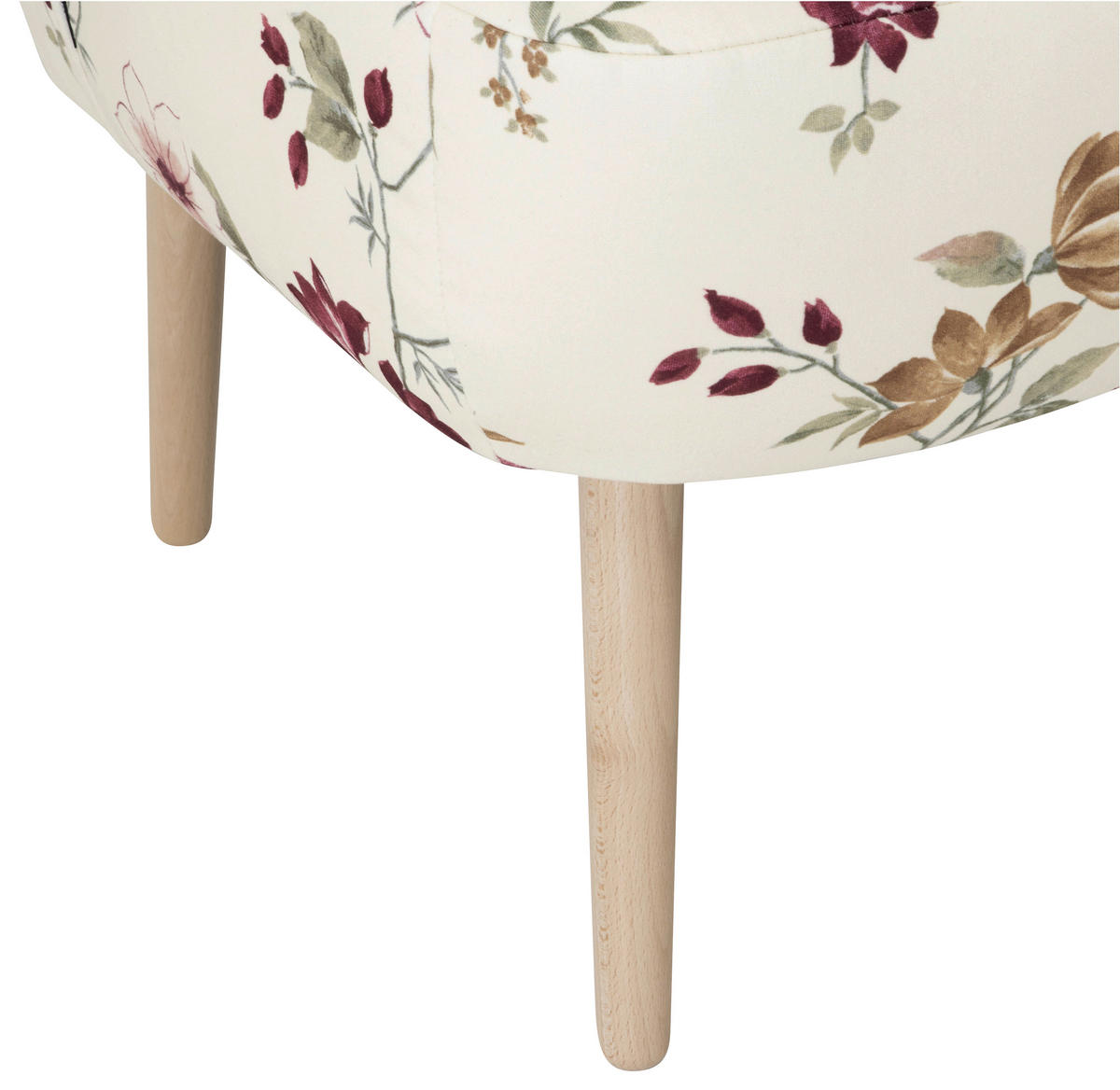 SESSEL in Flachgewebe Weiß  - Buchefarben/Weiß, Design, Holz/Textil (58/78/68cm) - Max Winzer