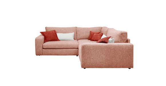 ECKSOFA  in Chenille Rosa  248/248 cm  - Rostfarben/Creme, KONVENTIONELL, Kunststoff/Textil (248/248cm) - Carryhome