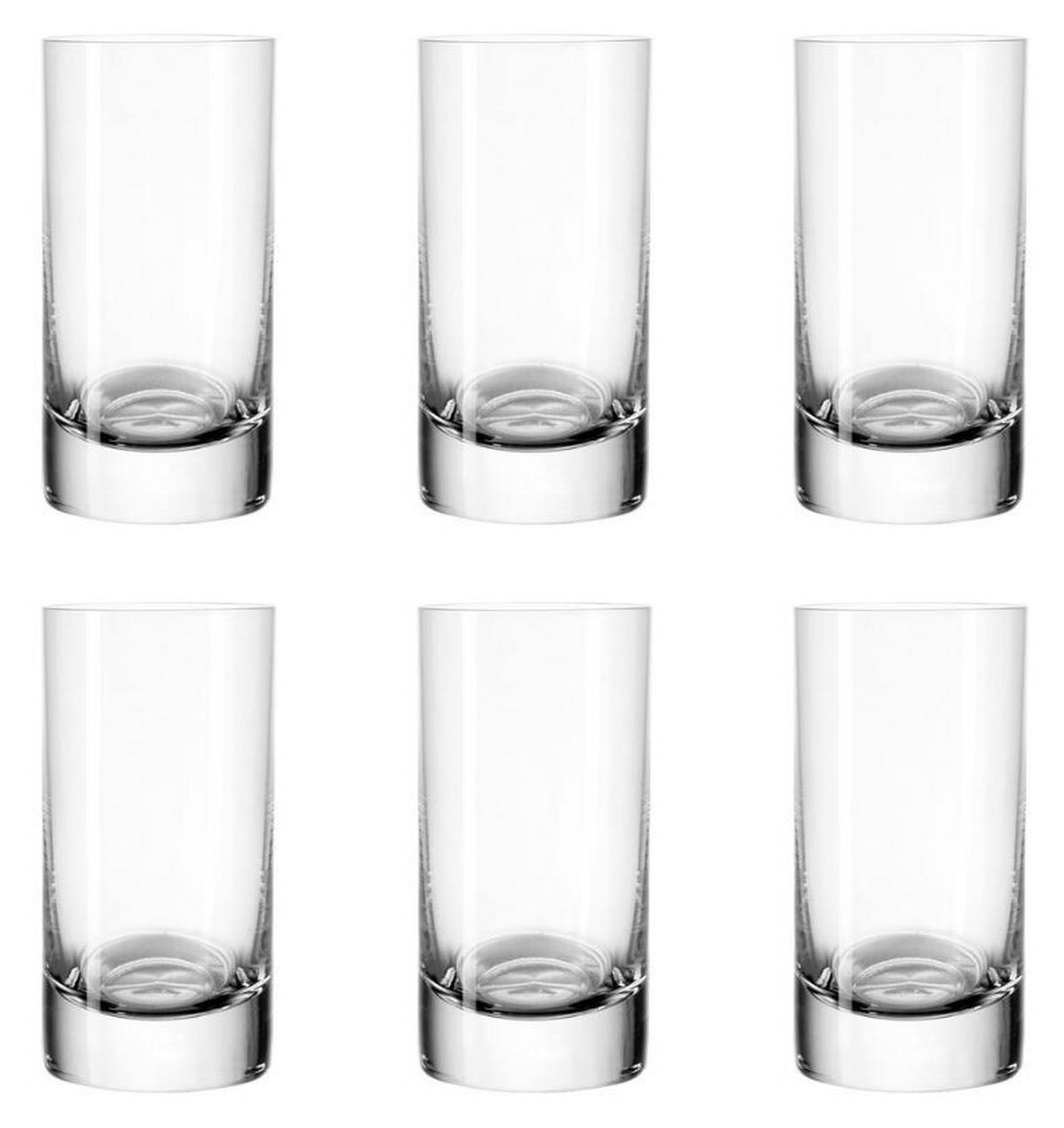 GLÄSERSET EASY+  6-teilig  - Klar/Transparent, Basics, Glas (3,9/7,6/3,9cm) - Leonardo