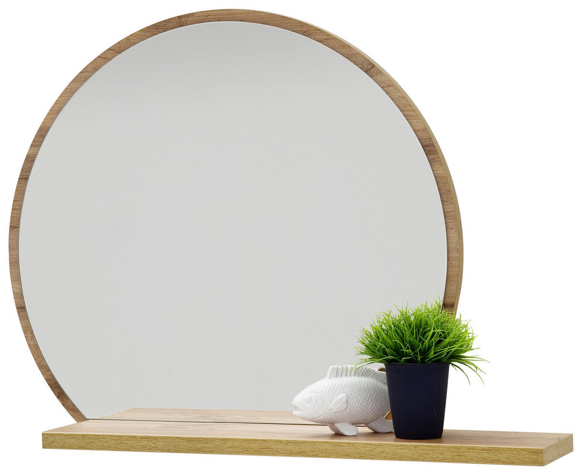 WANDSPIEGEL 65/56/17 cm    in  - Eichefarben, Design, Glas/Holzwerkstoff (65/56/17cm)