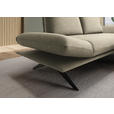 ECKSOFA  in Flachgewebe Beige Rücken echt, Armteilverstellung, Drehsitzfunktion  234/155 cm  - Beige/Schwarz, Design, Textil/Metall (234/155cm) - Dieter Knoll