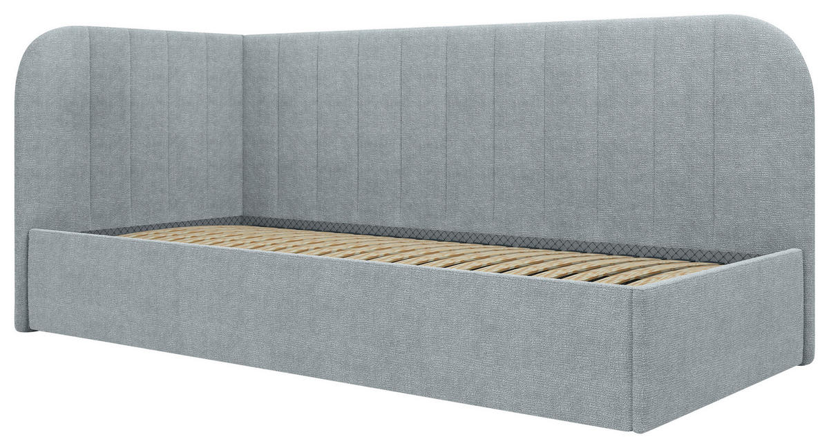 POLSTERBETT 90/200 cm,  in Minttürkis, gepolstertes Kopfteil, Lattenrost, Bettkasten,  - Schwarz/Minttürkis, MODERN, Holz/Holzwerkstoff (90/200cm) - MID.YOU