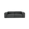 3-SITZER-SOFA Struktur Anthrazit  - Anthrazit/Schwarz, Design, Kunststoff/Textil (266/76/116cm) - MID.YOU