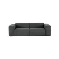 3-SITZER-SOFA Struktur Anthrazit  - Anthrazit/Schwarz, Design, Kunststoff/Textil (266/76/116cm) - MID.YOU