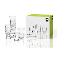 GLÄSERSET Wave  12-teilig  - Klar, Basics, Glas - Leonardo