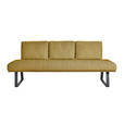 SITZBANK 224/92/78 cm  in Gelb  - Gelb/Schwarz, Design, Textil/Metall (224/92/78cm) - Dieter Knoll