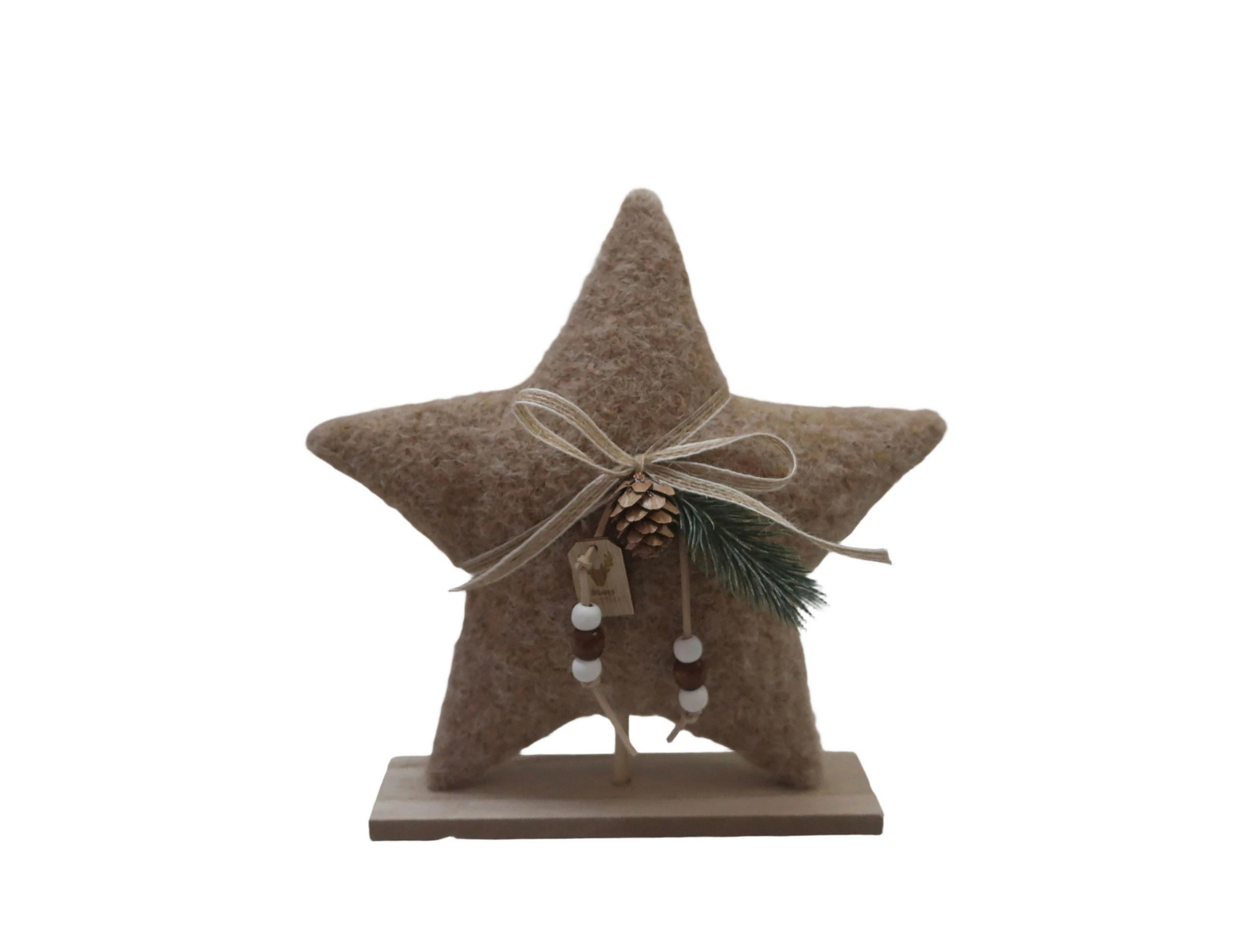 DEKOSTERN - Ecru/Creme, LIFESTYLE, Holz/Holzwerkstoff (25/23,5/5cm) - X-Mas