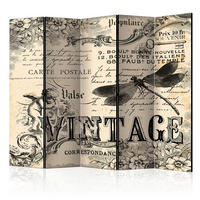 PARAVENT mit 5  Flügel - Creme/Grau, Basics, Holz/Textil (225/172/3cm) - artgeist