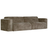 SOFFA i manchester grå  - grå, Klassisk, metall/trä (290/78/103cm) - Novel