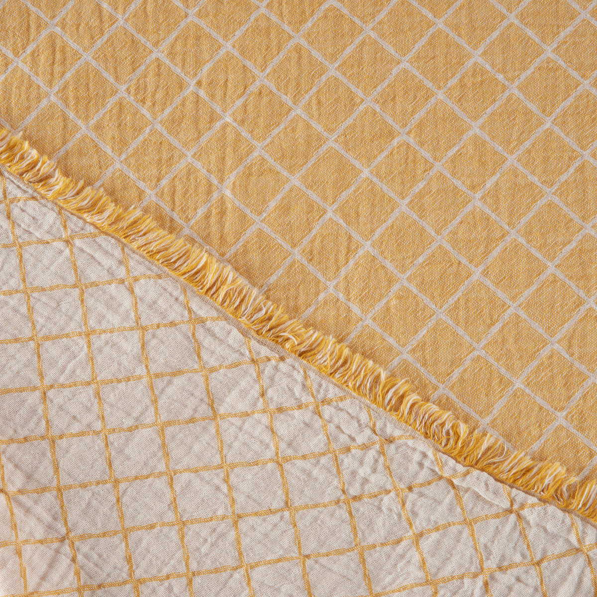 WOHNDECKE Musa 150/200 cm  - Gelb/Naturfarben, KONVENTIONELL, Textil (150/200cm) - Ambiente